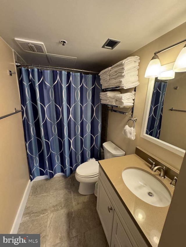 911 Harbour House Rd Unit 911, Bethany Beach, DE 19930 - bathroom with vanity, toilet, and a shower with curtain