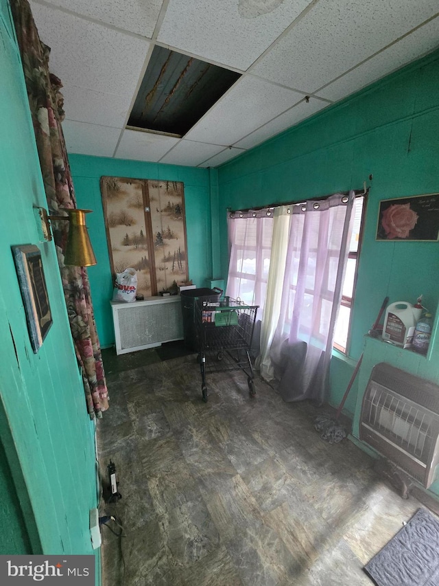 233 S 58th St, Philadelphia, PA 19139 - office space with a paneled ceiling and heating unit