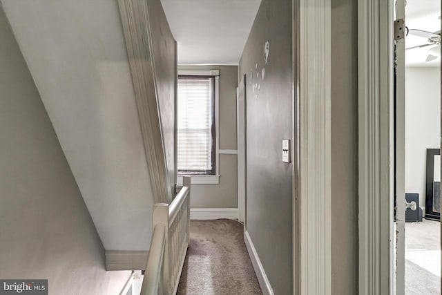 5109 Ivanhoe Ave, Baltimore, MD 21212 - hall featuring light colored carpet and baseboards