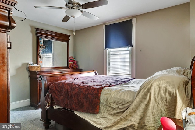 5109 Ivanhoe Ave, Baltimore, MD 21212 - bedroom featuring carpet flooring, baseboards, and a ceiling fan