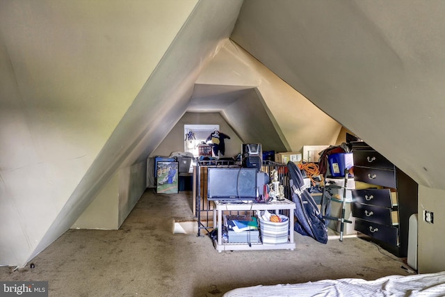 5109 Ivanhoe Ave, Baltimore, MD 21212 - bedroom with carpet flooring and lofted ceiling