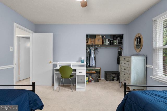 18 Huxley Cir, Abingdon, MD 21009 - carpeted bedroom with a closet and a ceiling fan