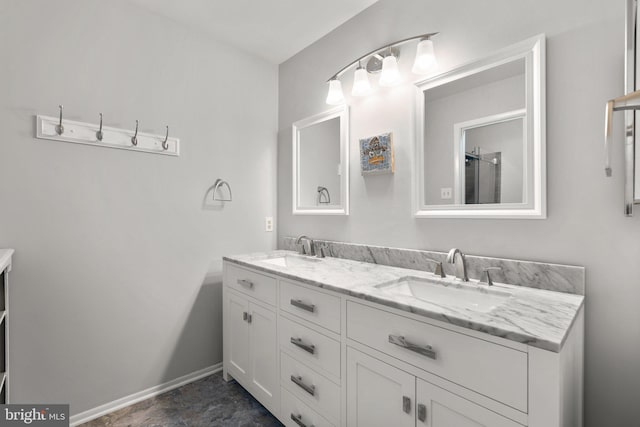 18 Huxley Cir, Abingdon, MD 21009 - bathroom with double vanity and baseboards