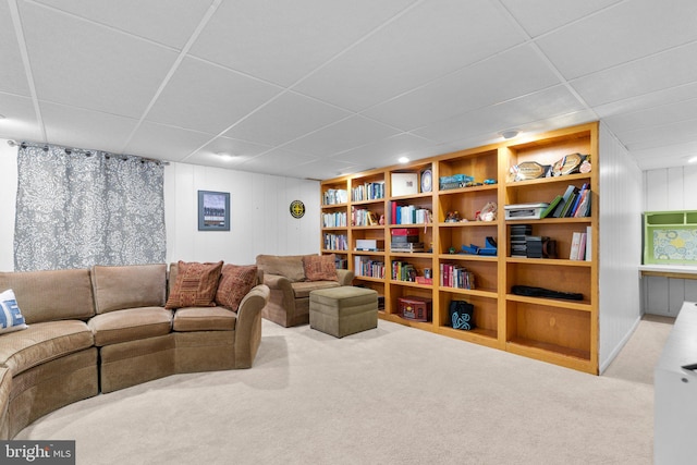 18 Huxley Cir, Abingdon, MD 21009 - living area featuring a paneled ceiling and carpet floors