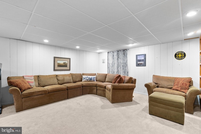 18 Huxley Cir, Abingdon, MD 21009 - carpeted living area with a drop ceiling