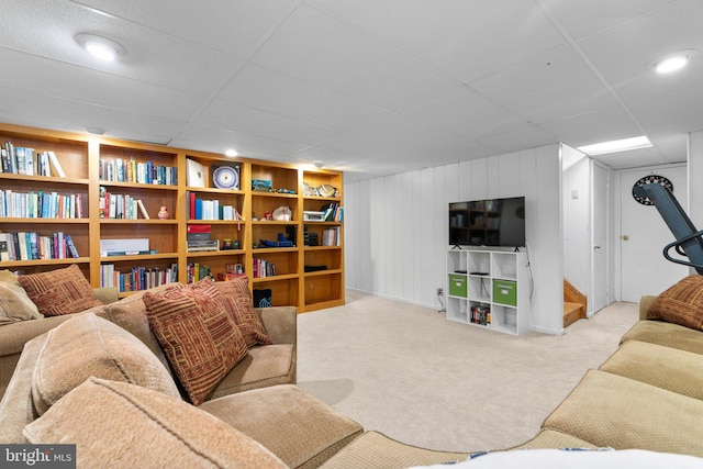 18 Huxley Cir, Abingdon, MD 21009 - carpeted living area featuring a paneled ceiling