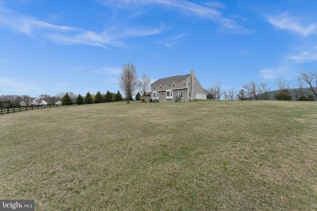 view of yard with a view of rural / pastoral area
