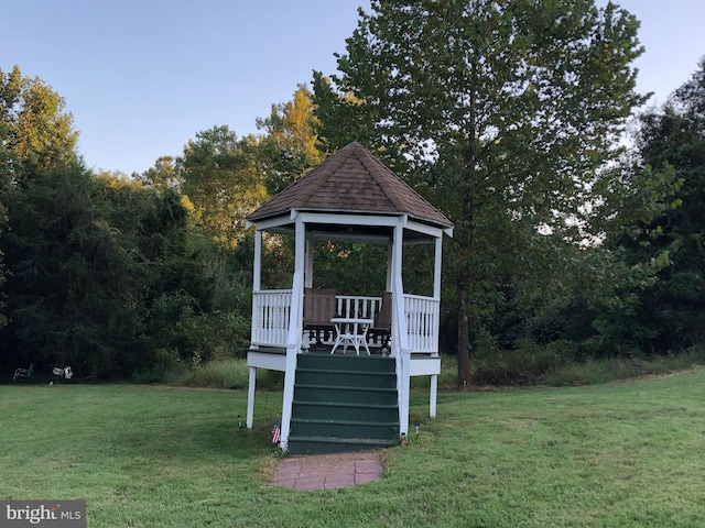 view of outbuilding with a gazebo
