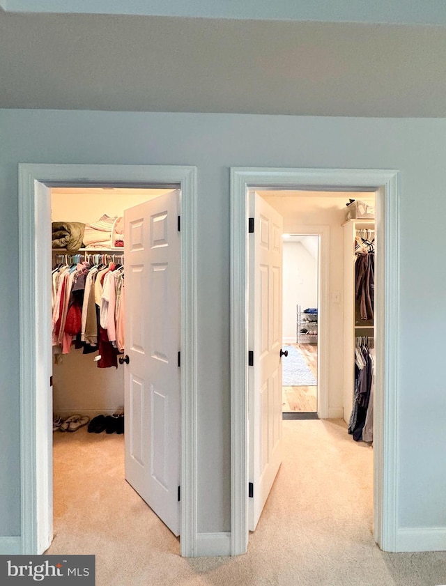 8 Fallbrook Ln, Glen Mills, PA 19342 - hall featuring light carpet and baseboards