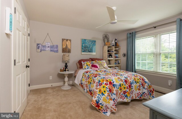 8 Fallbrook Ln, Glen Mills, PA 19342 - carpeted bedroom featuring baseboards and ceiling fan