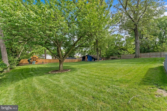8313 Accotink Rd, Lorton, VA 22079 - view of yard with a playground