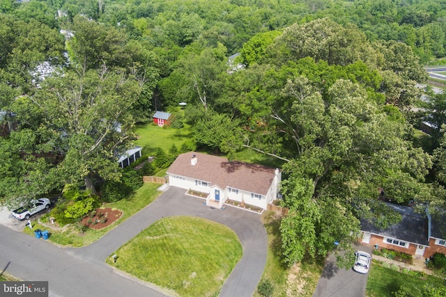 8313 Accotink Rd, Lorton, VA 22079 - view from above of property featuring a forest