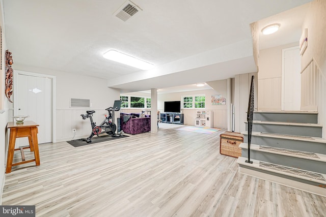 600 Saint Andrews Ln, Silver Spring, MD 20901 - workout area with light wood-type flooring