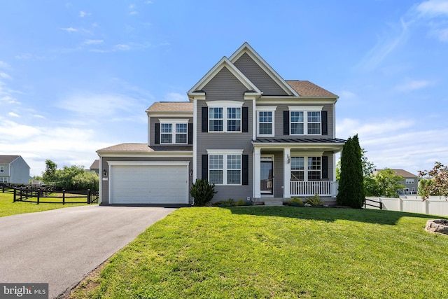 430 Mcwharton Way, Bunker Hill, WV 25413 - traditional home featuring asphalt driveway, a porch, and an attached garage