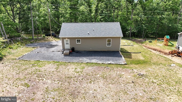 107 Arbutis Trl, Star Tannery, VA 22654 - view of side of property with a patio area and a lawn