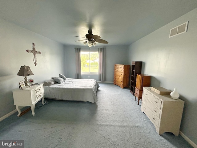 3603 Regency Dr, Reading, PA 19608 - bedroom with light carpet, baseboards, and a ceiling fan