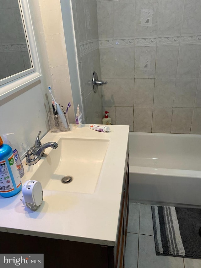 2055 W Oxford St, Philadelphia, PA 19121 - bathroom with tile patterned flooring and vanity