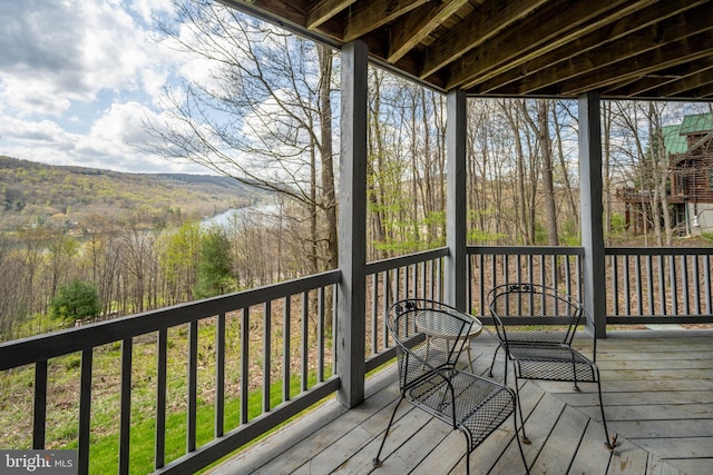285 Cherry Heights Ln, Mc Henry, MD 21541 - deck featuring a view of trees