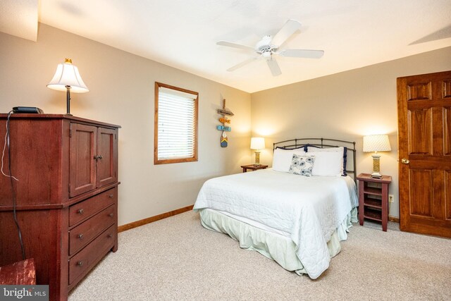 285 Cherry Heights Ln, Mc Henry, MD 21541 - bedroom featuring light colored carpet, baseboards, and a ceiling fan