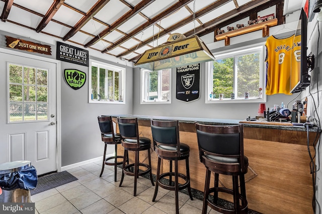 16 Bayberry Dr, Lanoka Harbor, NJ 08734 - indoor bar with light tile patterned floors and baseboards