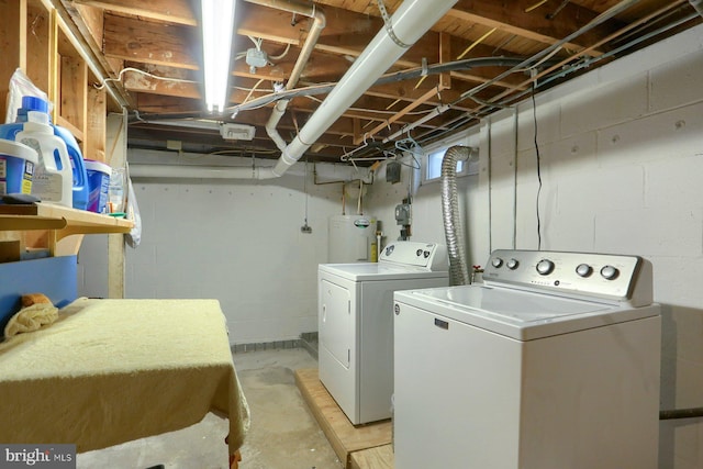 337 W Perry St, Enola, PA 17025 - clothes washing area with independent washer and dryer and water heater