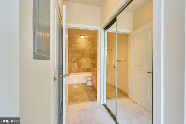 2200 N Westmoreland St Unit 325, Arlington, VA 22213 - hallway with carpet flooring