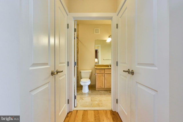 2200 N Westmoreland St Unit 325, Arlington, VA 22213 - bathroom featuring vanity and wood finished floors