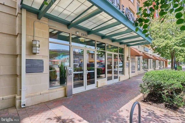 2200 N Westmoreland St Unit 325, Arlington, VA 22213 - view of exterior entry featuring french doors