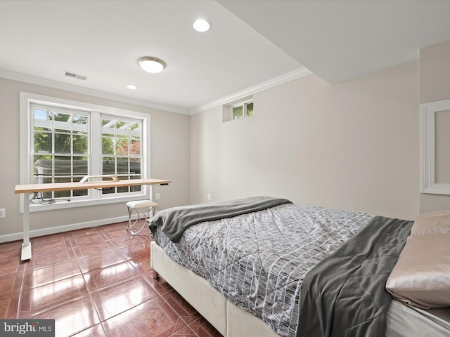 720 Cyprian Ct, Gambrills, MD 21054 - bedroom with crown molding, baseboards, and recessed lighting