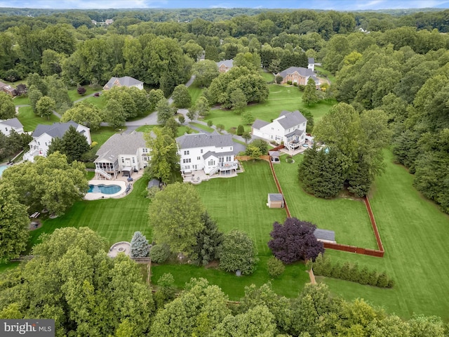 720 Cyprian Ct, Gambrills, MD 21054 - aerial view of residential area featuring a heavily wooded area