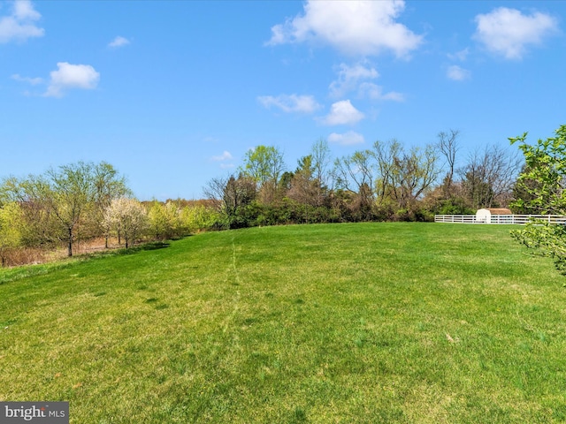 view of yard with a view of rural / pastoral area