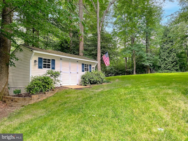 9150 Sparkling Pl, Charlotte Hall, MD 20622 - view of green lawn with an outdoor structure
