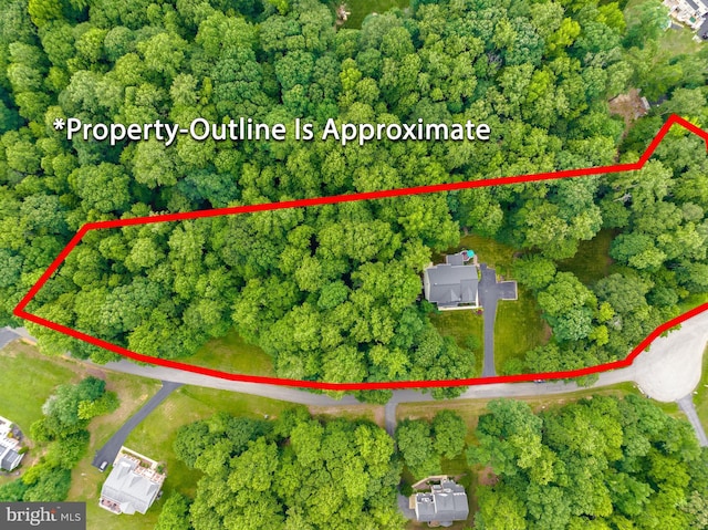 9150 Sparkling Pl, Charlotte Hall, MD 20622 - aerial overview of property's location with property parcel outlined