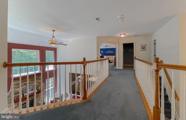 9150 Sparkling Pl, Charlotte Hall, MD 20622 - hallway with carpet and an upstairs landing