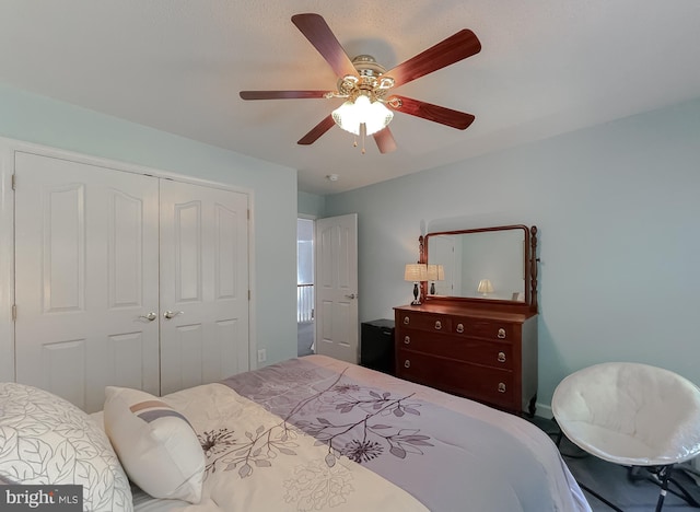 9150 Sparkling Pl, Charlotte Hall, MD 20622 - bedroom with a closet and ceiling fan