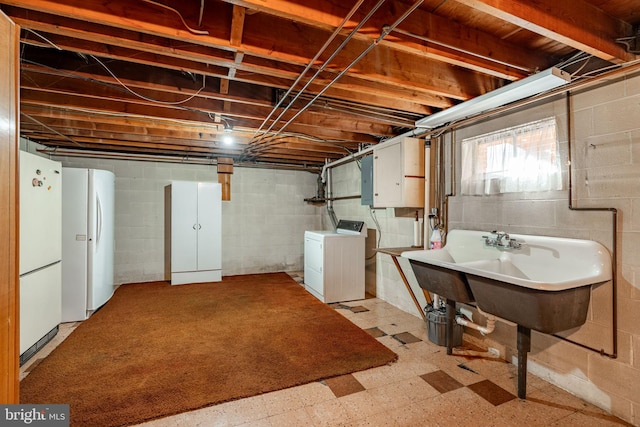 904 W Main St, New Holland, PA 17557 - basement featuring freestanding refrigerator and light floors