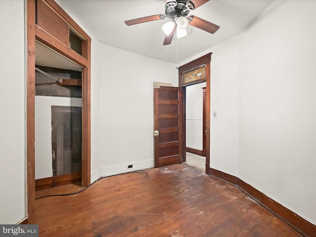 1812 64th Ave, Landover, MD 20785 - unfurnished room featuring wood-type flooring, ceiling fan, and baseboards