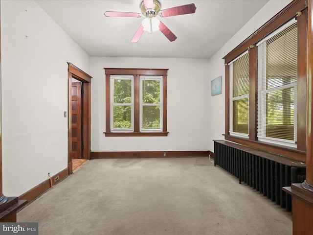 1812 64th Ave, Landover, MD 20785 - empty room featuring carpet, baseboards, and a ceiling fan
