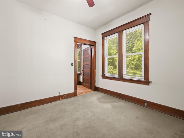 1812 64th Ave, Landover, MD 20785 - carpeted spare room featuring baseboards and ceiling fan