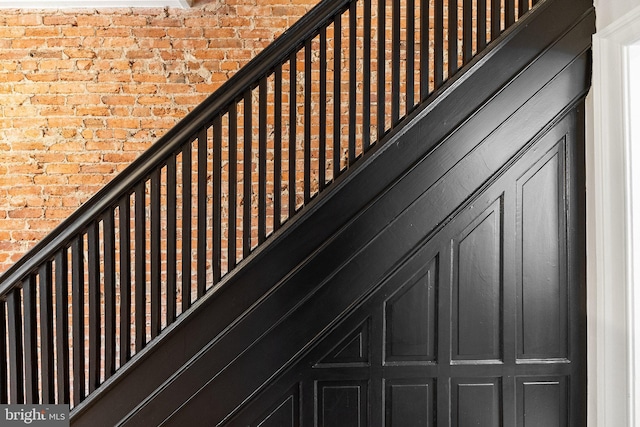 429 Manor Pl NW, Washington, DC 20010 - staircase with brick wall