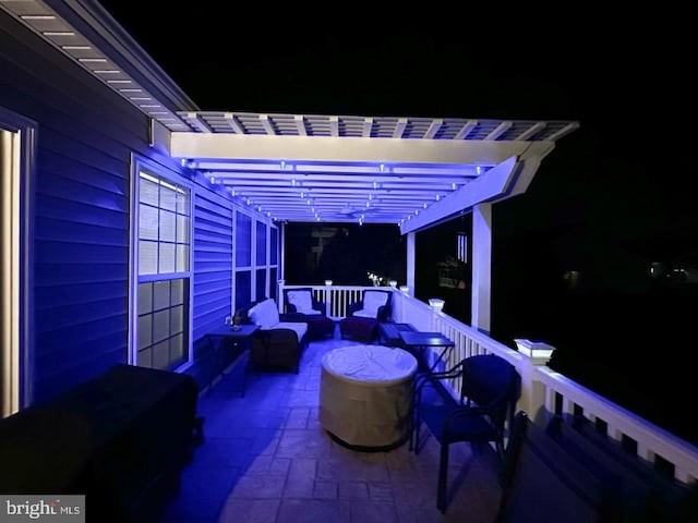 21 Whaleback Ln, Fredericksburg, VA 22406 - view of patio at night