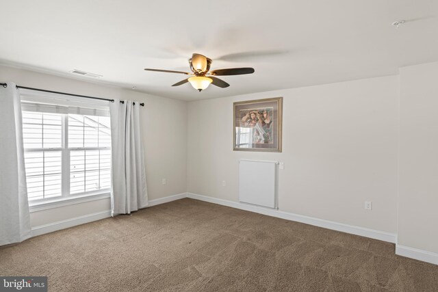 21 Whaleback Ln, Fredericksburg, VA 22406 - spare room with a ceiling fan, carpet floors, and baseboards