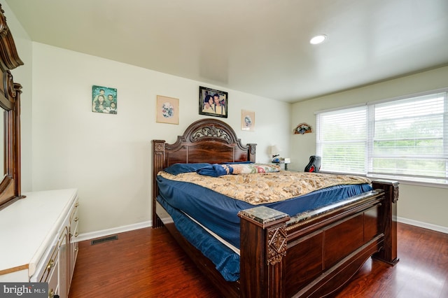 1533 Meadowview Dr, Pottstown, PA 19464 - bedroom with dark wood-style flooring, baseboards, and recessed lighting