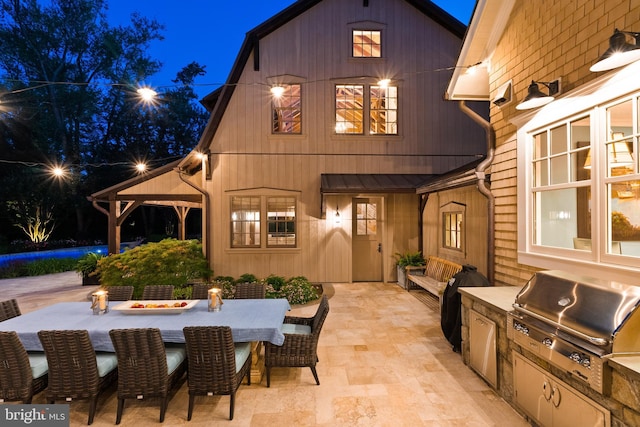 6529 Sothoron Rd, Mclean, VA 22101 - patio at night featuring a patio area and outdoor dining space