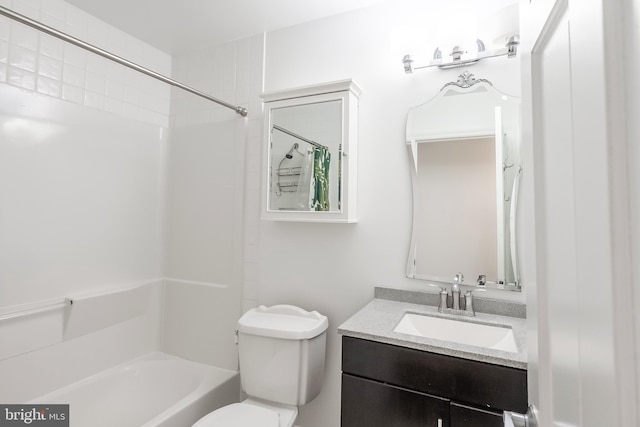 5923 Westridge Ct, Alexandria, VA 22310 - bathroom with toilet, vanity, and washtub / shower combination