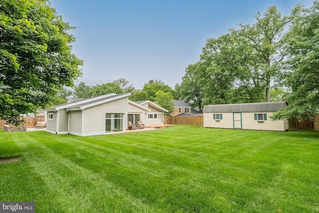 5923 Westridge Ct, Alexandria, VA 22310 - view of yard featuring an outdoor structure and a patio area