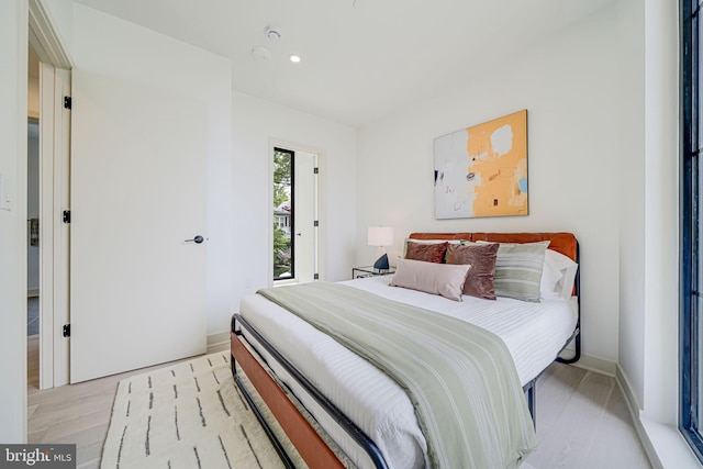 2907 Newark St NW, Washington, DC 20008 - bedroom featuring light wood finished floors, recessed lighting, and baseboards