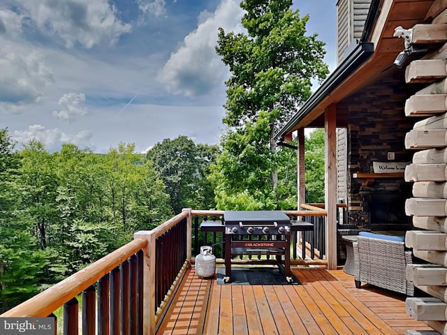966 Fork Run Trl, Mc Henry, MD 21541 - wooden deck featuring grilling area
