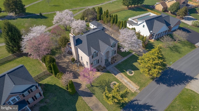 aerial view of property and surrounding area