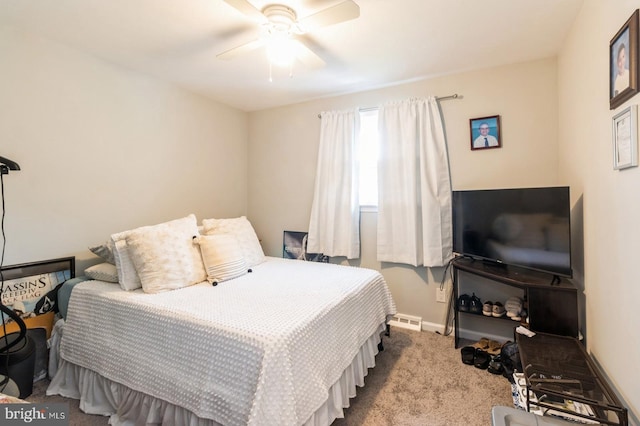 6402 Browning Rd, Pennsauken, NJ 08109 - bedroom featuring carpet floors, baseboards, baseboard heating, and ceiling fan